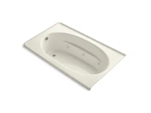 KOHLER K-1114-L-0 Windward 72" x 42" alcove whirlpool with integral flange and left-hand drain