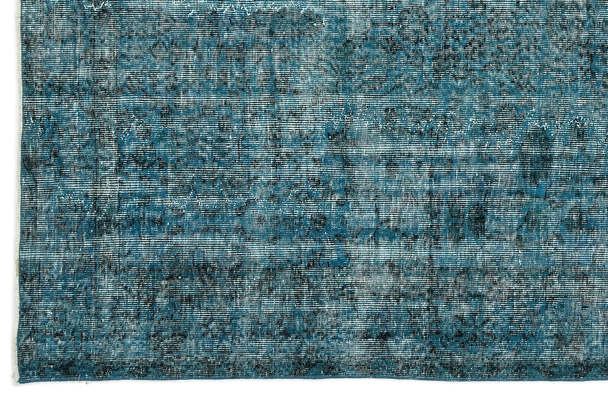 Retro Design Stone Blue Over Dyed Vintage Rug 5'3'' x 8'4'' ft 159 x 255 cm